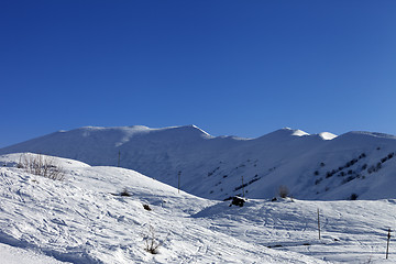 Image showing Off-piste slope in early morning