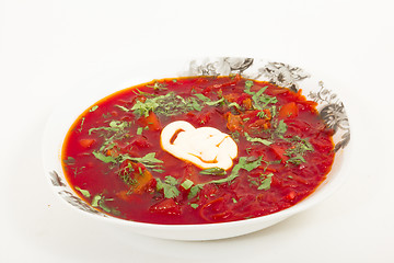 Image showing Plate with soup   