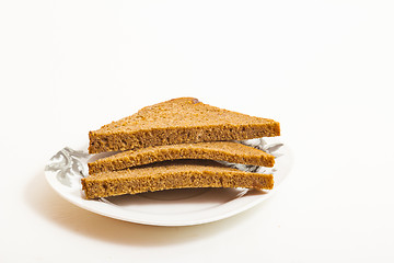 Image showing Three slices of bread