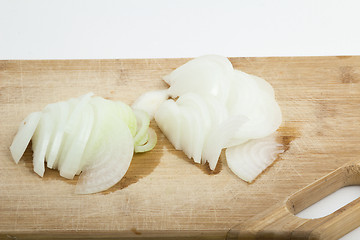 Image showing Onions sliced   