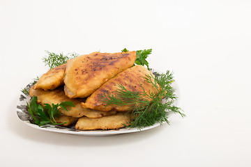 Image showing Pasties on the plate   