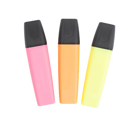 Image showing Highlighters isolated