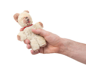 Image showing Very old teddybear