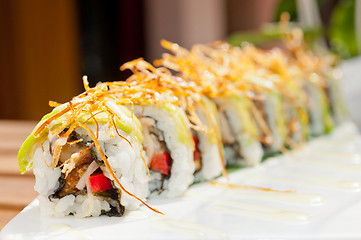 Image showing Japanese sushi rolls Maki Sushi 