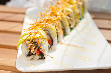 Image showing Japanese sushi rolls Maki Sushi 