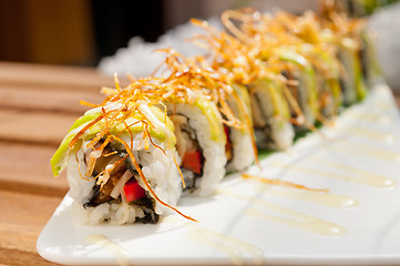 Image showing Japanese sushi rolls Maki Sushi 