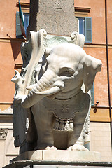 Image showing Monument of Elephant by Bernini on Piazza della Minerva in Rome,