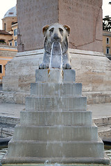 Image showing Lion fountain in Piazza del Popolo in Rome, Italy