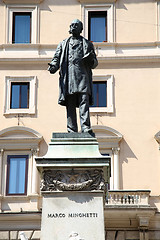 Image showing Statue Marco Minghetti in Corso Vittorio Emanuele II, Rome, Ital