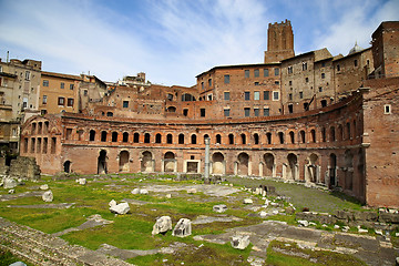 Image showing Trajan\'s Market (Mercati Traianei) in Rome, Italy