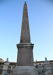 Image showing Piazza del Popolo and Flaminio Obelisk in Rome, Italy