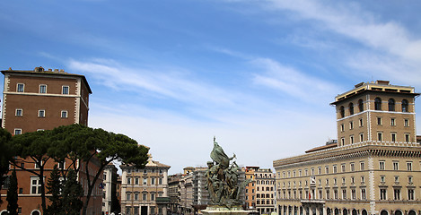 Image showing skyline from Vittorio Emanuele, Piazza Venezia in Rome, Italy