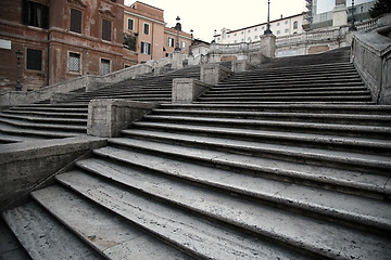 Image showing  Spanish square with Spanish Steps  in Rome Italy 