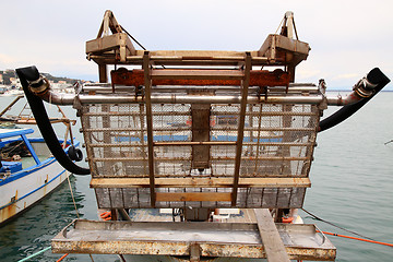 Image showing  Local fishing boat, a catch of shellfish, especially oysters an