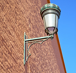 Image showing  street lamp in morocco africa old lantern   the outdoors and de