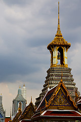 Image showing  thailand asia   in  bangkok rain  temple bell