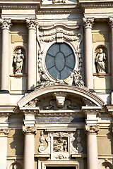 Image showing rose window  italy  lombardy     in  the busto arsizio  old    a