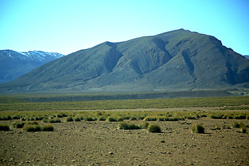 Image showing valley in   africa morocco the snow