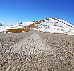 Image showing hill in   africa morocco the atlas valley dry mountain ground is