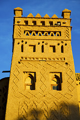 Image showing old brown construction in africa morocco and sky  near the 