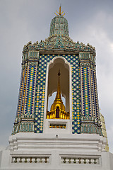 Image showing  thailand asia   in  bangkok rain  temple   colors  roof     sky