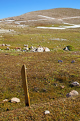 Image showing hill in   africa morocco the atlas   ground isolated 