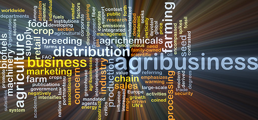 Image showing Agribusiness background concept glowing
