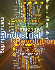 Image showing Industrial revolution background concept glowing