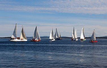 Image showing Russia, Kandalaksha - JUNE 30, 2015: Regatta \