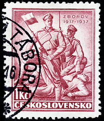 Image showing Battle at Zborov Stamp