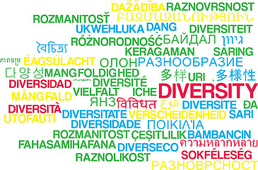 Image showing Diversity multilanguage wordcloud background concept