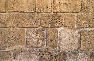 Image showing Aged Stone wall texture or background