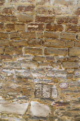 Image showing Aged brick wall texture or background