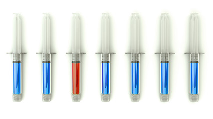Image showing Right Medical choice with group of syringes 