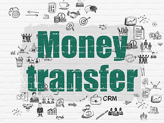 Image showing Business concept: Money Transfer on wall background