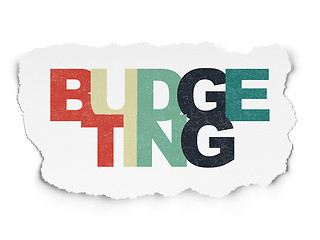 Image showing Business concept: Budgeting on Torn Paper background