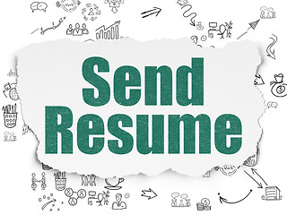 Image showing Finance concept: Send Resume on Torn Paper background