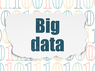 Image showing Data concept: Big Data on Torn Paper background