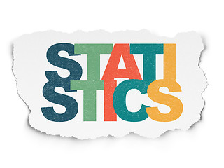 Image showing Business concept: Statistics on Torn Paper background