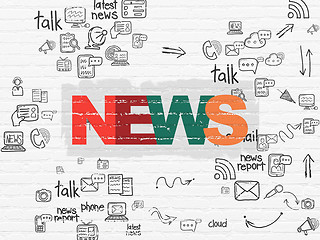 Image showing News concept: News on wall background