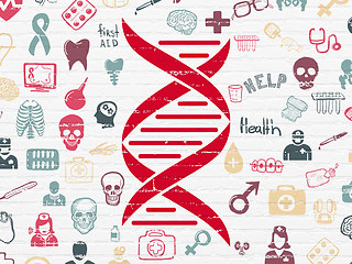 Image showing Healthcare concept: DNA on wall background