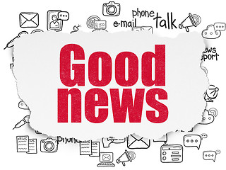 Image showing News concept: Good News on Torn Paper background