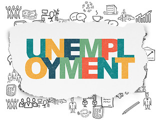 Image showing Business concept: Unemployment on Torn Paper background