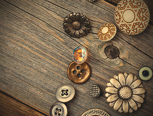 Image showing Set of vintage buttons