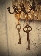 Image showing Two vintage keys