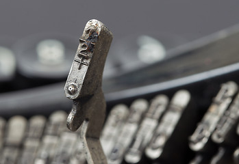 Image showing 1/2 hammer - old manual typewriter