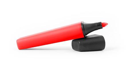 Image showing Red highlighter isolated