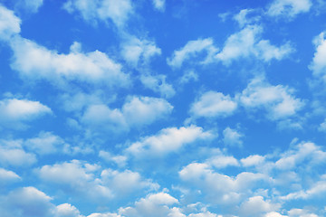 Image showing Blue sky with white clouds