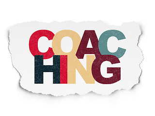 Image showing Education concept: Coaching on Torn Paper background