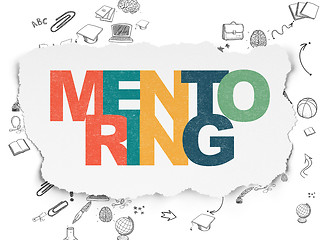 Image showing Education concept: Mentoring on Torn Paper background